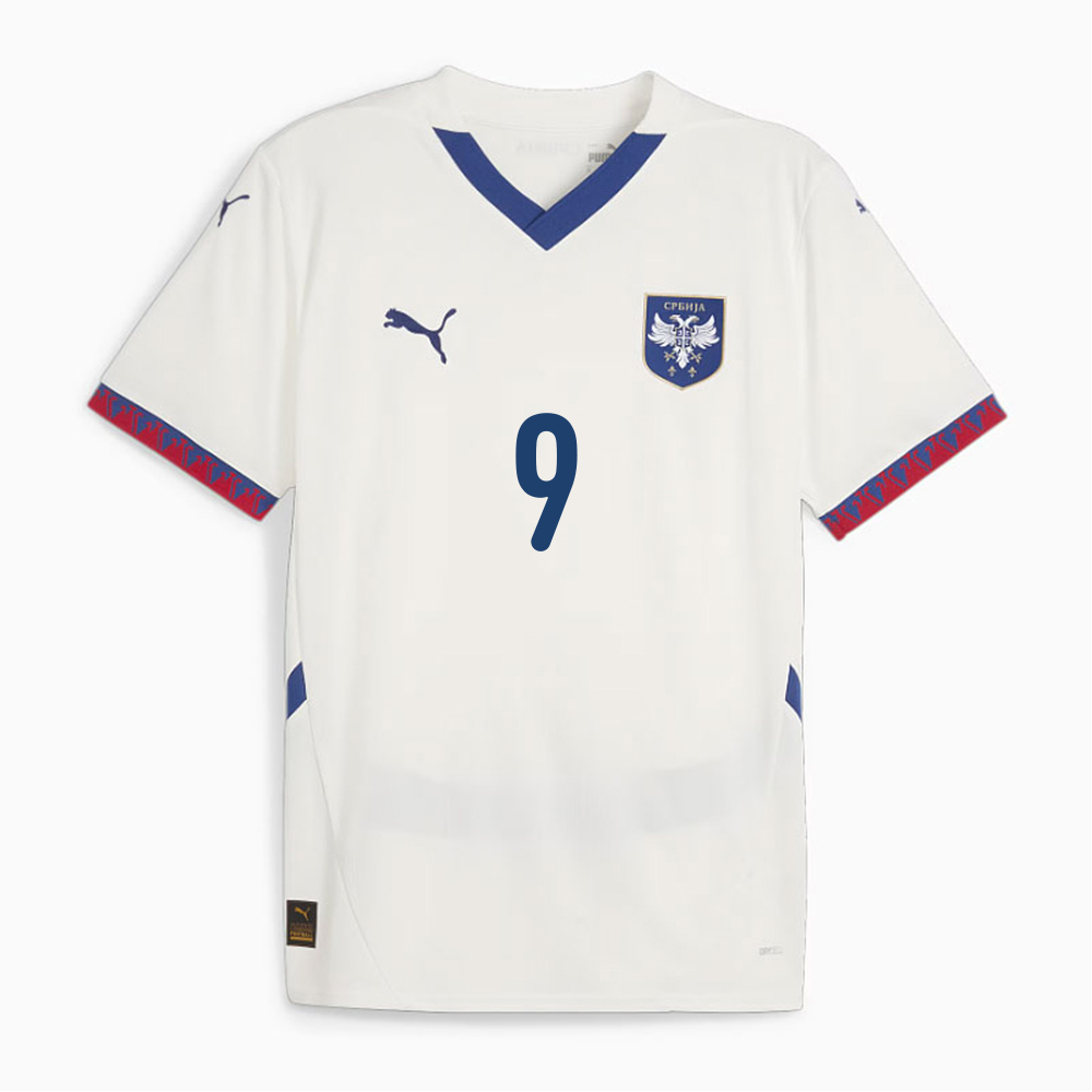 Mitrovic Puma white jersey of Serbia for EP 2024