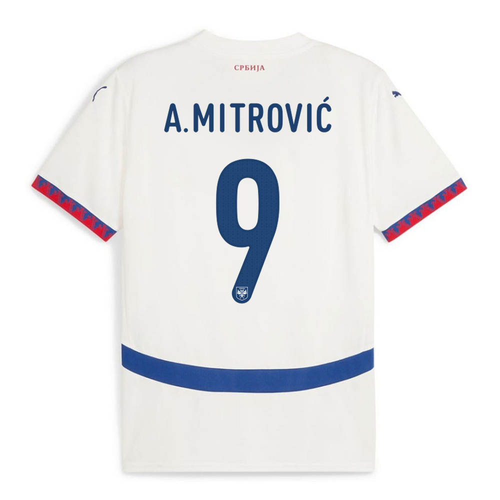 Mitrovic Puma white jersey of Serbia for EP 2024