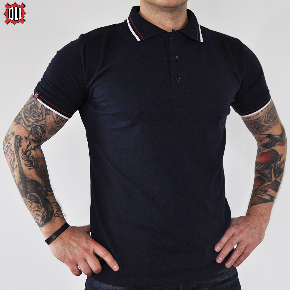 Polo T-Shirt 011 Tricolor (Navy Blue)