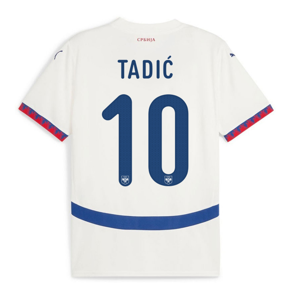 Tadic Puma white jersey of Serbia for EP 2024